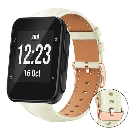 Bracelet de montre xDfind en cuir végan grain fin Black Shark avec boucle or rose, For Garmin Fenix 8/7/6/5 22mm, For Garmin Fenix 8/7S/6S/5S 20mm, For Garmin Forerunner 45 / 45S / Swim 2, For Garmin Forerunner 220/735/735XT/230/235                    ...