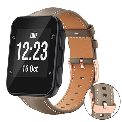 Bracelet de montre xDfind en cuir végan grain fin Black Shark avec boucle or rose, For Garmin Fenix 8/7/6/5 22mm, For Garmin Fenix 8/7S/6S/5S 20mm, For Garmin Forerunner 45 / 45S / Swim 2, For Garmin Forerunner 220/735/735XT/230/235                    ...