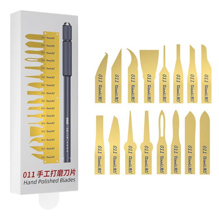 Qianli 011 Ensemble de couteaux multifonctions 16 en 1 pour enlever la colle
