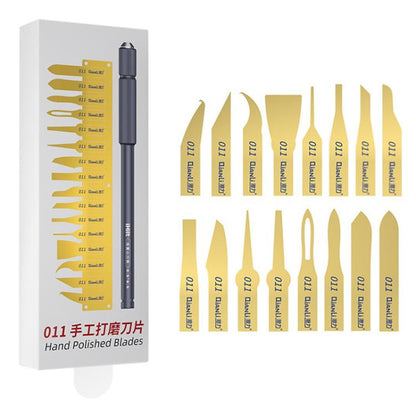 Qianli 011 Ensemble de couteaux multifonctions 16 en 1 pour enlever la colle
