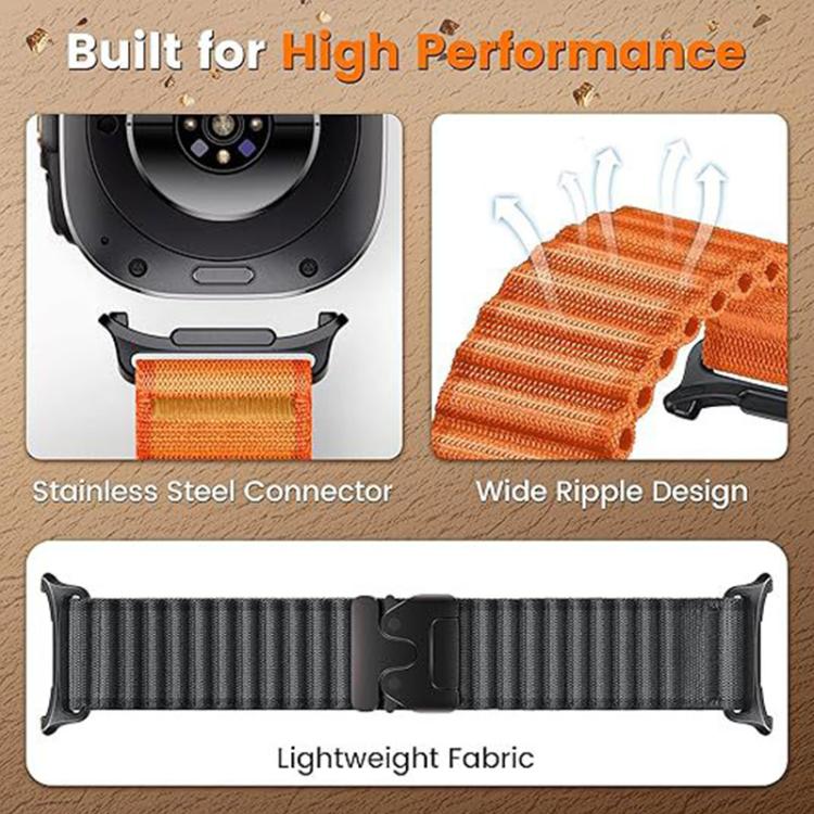 Bracelet de montre en nylon xDfind avec boucle parachute pour sports tout-terrain, For Galaxy Watch9 / 8 / 8 Classic