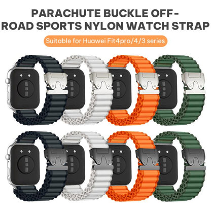 Bracelet de montre en nylon xDfind avec boucle parachute pour sports tout-terrain, For Huawei Watch Fit4 Pro / Fit4 / Fit3