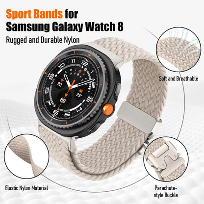 Bracelet de montre xDfind en nylon tissé avec boucle parachute, For Galaxy Watch9 / 8 / 8 Classic