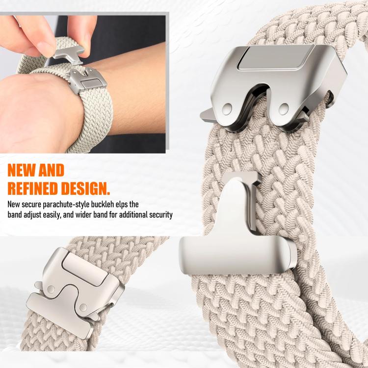 Bracelet de montre xDfind en nylon tissé avec boucle parachute, For Galaxy Watch9 / 8 / 8 Classic