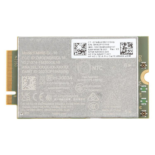 Module sans fil 4G FM350-GL-16 pour HP X14 X16 830 840 855 860, With Text, Without Text