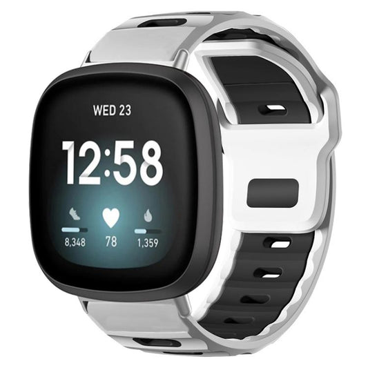 Bracelet de montre en silicone bicolore à tête plate xDfind, For Fitbit Versa 4 / 3 / Sense2 / 1