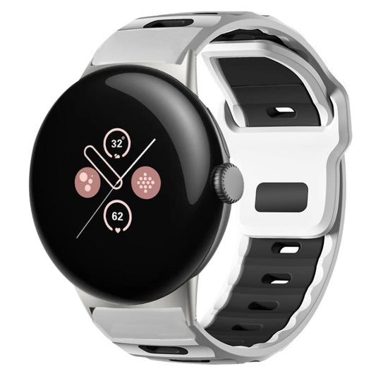 Bracelet de montre en silicone bicolore à tête plate xDfind, For Google Pixel Watch 4 / 3 / 2 / 1 41mm