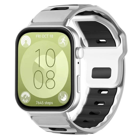 Bracelet de montre en silicone bicolore à tête plate xDfind, For Huawei Watch Fit4 Pro / Fit4 / Fit3