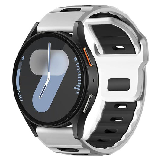 Bracelet de montre en silicone bicolore à tête plate xDfind, For Samsung Galaxy Watch7 / FE / 6 / 5 / 4
