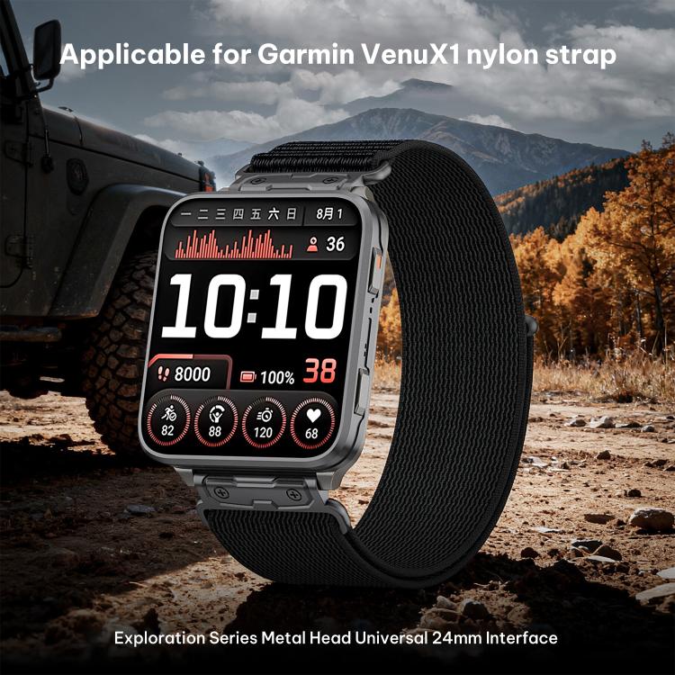 Bracelet de montre xDfind Wild Path Loop en nylon à dégagement rapide, For Garmin Venu X1