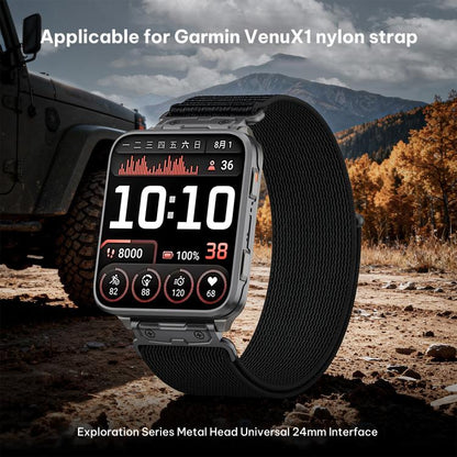 Bracelet de montre xDfind Wild Path Loop en nylon à dégagement rapide, For Garmin Venu X1