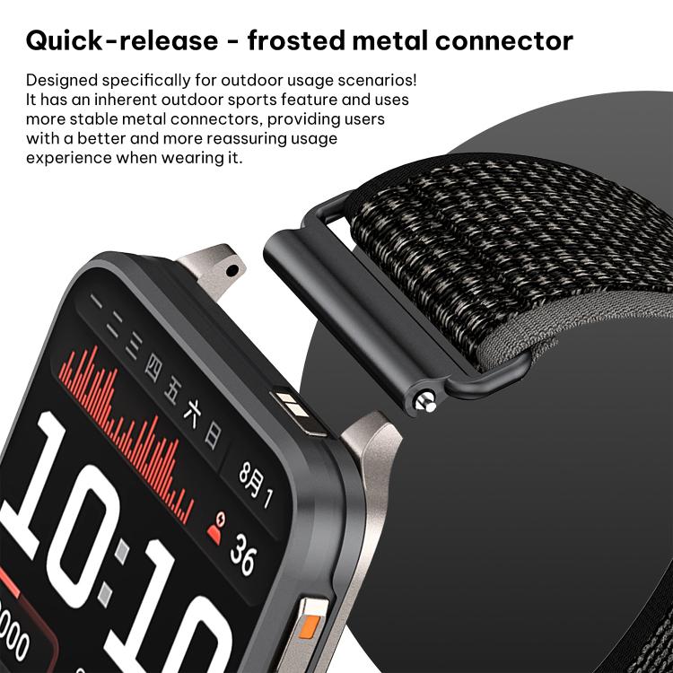 Bracelet de montre xDfind Wild Path Loop en nylon tissé à dégagement rapide, For Garmin Venu X1