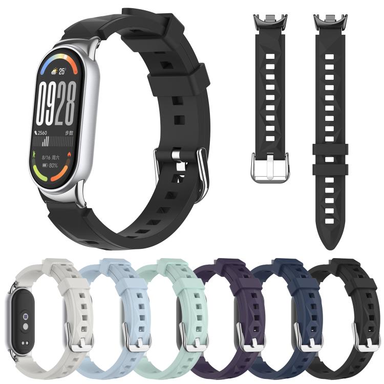 Bracelet de montre en silicone 3D à texture diamant xDfind, For Xiaomi Smart Band 10 / 9 / 8