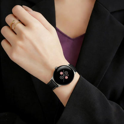 Bracelet de montre xDfind en cuir végan grain fin Black Shark avec boucle or rose, For Google Pixel Watch 4 / 3 / 2 / 1 41mm