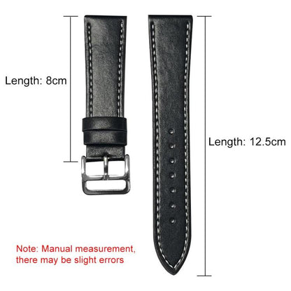 Bracelet de montre xDfind Flat Head Black Shark en cuir grainé fin, For Google Pixel Watch 5 / 4 / 3 / 2 / 1 41mm, For Google Pixel Watch 5 / 4 / 3 45mm