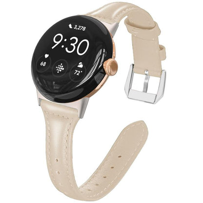 Bracelet de montre fin en cuir véritable xDfind, For Google Pixel Watch 4 / 3 45mm, For Google Pixel Watch 4 / 3 / 2 / 1 41mm