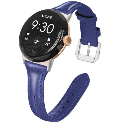 Bracelet de montre fin en cuir véritable xDfind, For Google Pixel Watch 4 / 3 45mm, For Google Pixel Watch 4 / 3 / 2 / 1 41mm