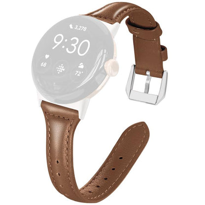 Bracelet de montre fin en cuir véritable xDfind, For Google Pixel Watch 5 / 4 / 3 / 2 / 1 41mm, For Google Pixel Watch 5 / 4 / 3 45mm