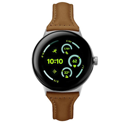Bracelet de montre fin en cuir véritable xDfind, For Google Pixel Watch 5 / 4 / 3 / 2 / 1 41mm, For Google Pixel Watch 5 / 4 / 3 45mm