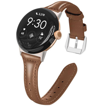 Bracelet de montre fin en cuir véritable xDfind, For Google Pixel Watch 5 / 4 / 3 / 2 / 1 41mm, For Google Pixel Watch 5 / 4 / 3 45mm