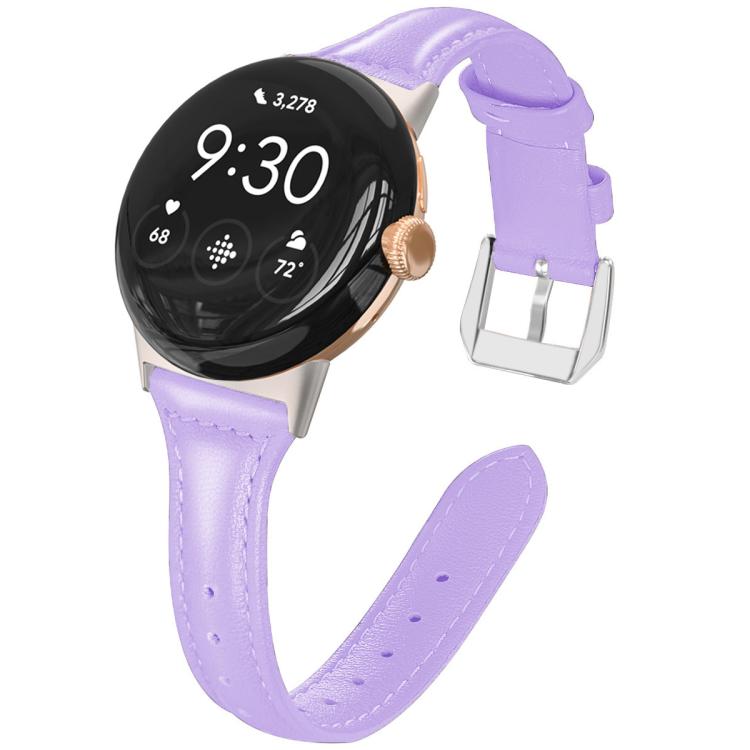 Bracelet de montre fin en cuir véritable xDfind, For Google Pixel Watch 4 / 3 45mm, For Google Pixel Watch 4 / 3 / 2 / 1 41mm