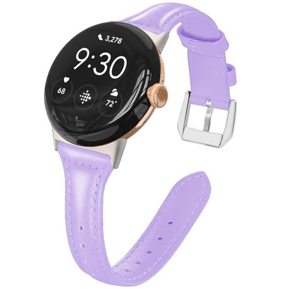 Bracelet de montre fin en cuir véritable xDfind, For Google Pixel Watch 4 / 3 45mm, For Google Pixel Watch 4 / 3 / 2 / 1 41mm