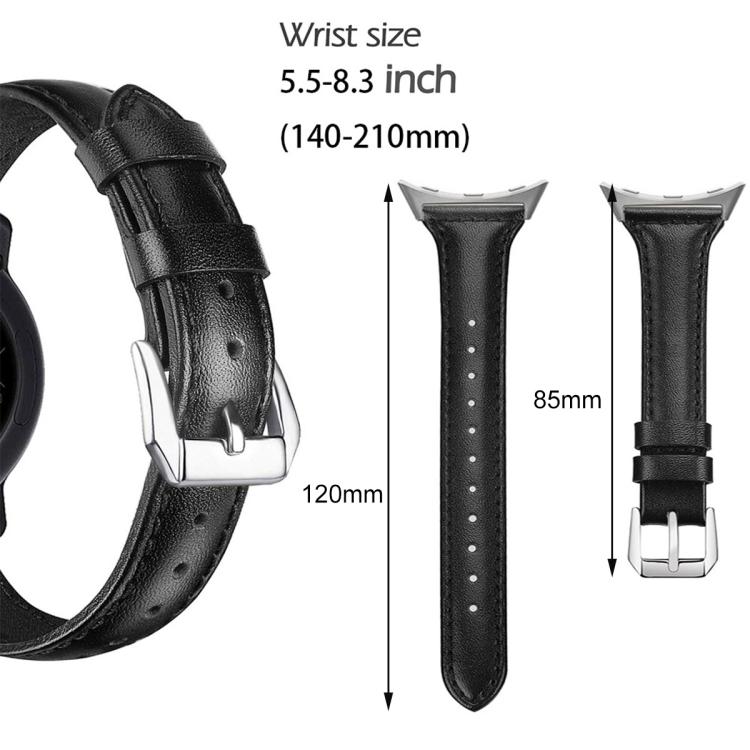 Bracelet de montre fin en cuir véritable xDfind, For Google Pixel Watch 4 / 3 45mm, For Google Pixel Watch 4 / 3 / 2 / 1 41mm