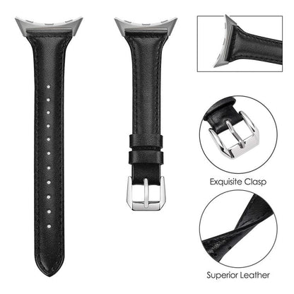Bracelet de montre fin en cuir véritable xDfind, For Google Pixel Watch 4 / 3 45mm, For Google Pixel Watch 4 / 3 / 2 / 1 41mm
