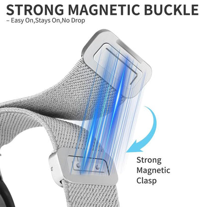 Bracelet de montre xDfind en nylon tressé avec boucle magnétique et nœud chinois, For Apple Watch 42 / 44 / 45 / 46 / 49mm, For Apple Watch 38 / 40 / 41 / S11 42mm