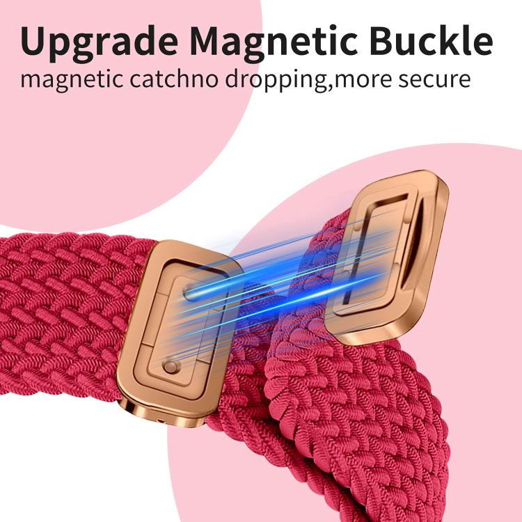 Bracelet de montre xDfind en nylon tressé arc-en-ciel avec nœud chinois et boucle magnétique, For Apple Watch 42 / 44 / 45 / 46 / 49mm, For Apple Watch 38 / 40 / 41 / S11 42mm