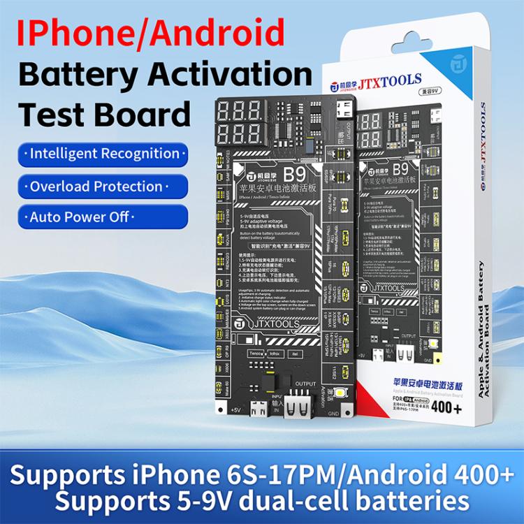 Carte d'activation de charge de batterie JTX B9 5-9V pour iPhone 6S-17 Pro Max (sauf 16e) et Android, JTX B9