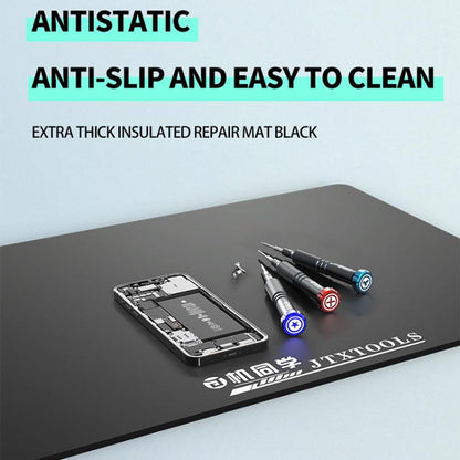JTX TP-5 Coussinet de réparation en silicone noir antistatique, antidérapant et extra épais de 5 mm, JTX TP-5