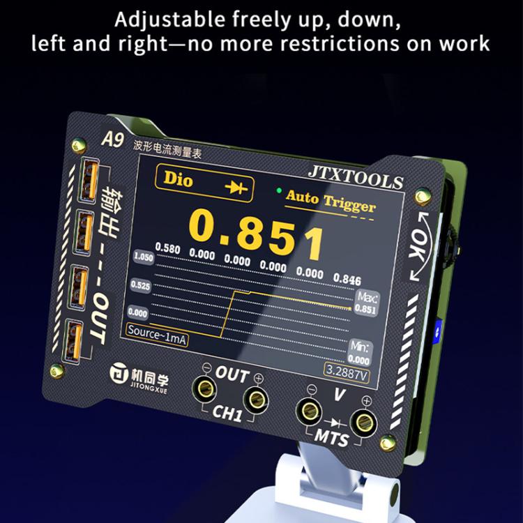 JTX A9 Appareil de mesure multifonction à affichage numérique haute précision pour courbes et formes d'onde, JTX A9