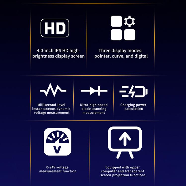 JTX A9 Appareil de mesure multifonction à affichage numérique haute précision pour courbes et formes d'onde, JTX A9