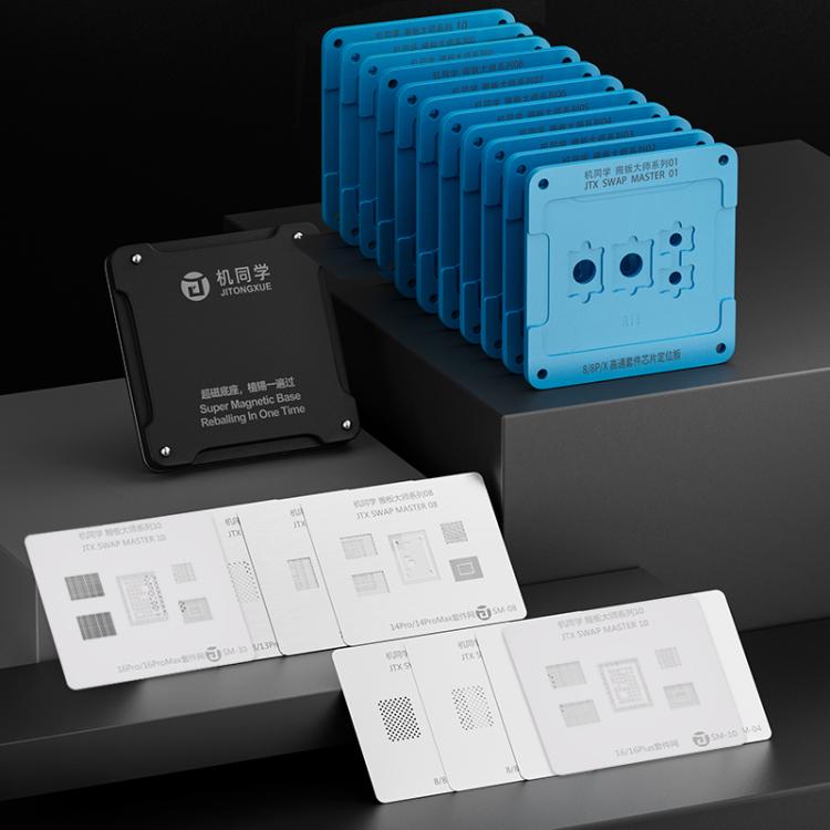 Kit de pochoirs pour le reballage des puces BGA de la série JTX SM pour iPhone 8-16 Pro Max, JTX SM Series