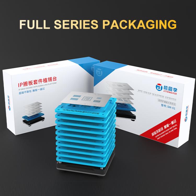 Kit de pochoirs pour le reballage des puces BGA de la série JTX SM pour iPhone 8-16 Pro Max, JTX SM Series