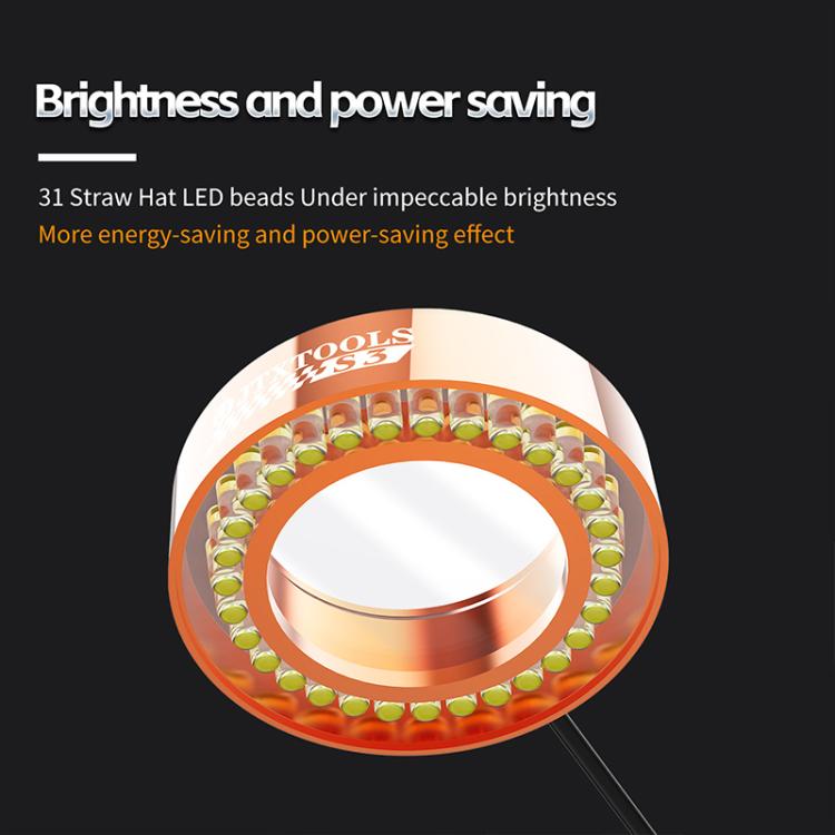 JTX S3 En alliage d'aluminium, 31 LED haute luminosité, source lumineuse étanche à la poussière pour microscope, JTX S3