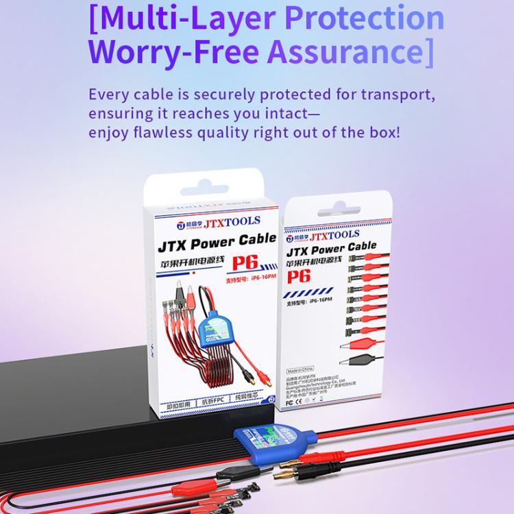 Câble d'alimentation de démarrage JTX P6 pour iPhone 6-17 Pro Max, JTX P6
