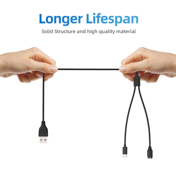 Câble de charge USB vers Type-C 2 en 1 xDfind, longueur : 1,2 m, Charger Cable
