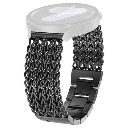 Bracelet de montre xDfind en acier inoxydable tressé à chevrons et tête plate, 22mm