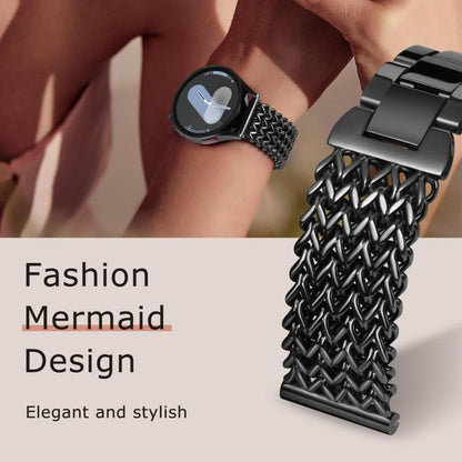 Bracelet de montre xDfind en acier inoxydable tressé à chevrons et tête plate, 22mm