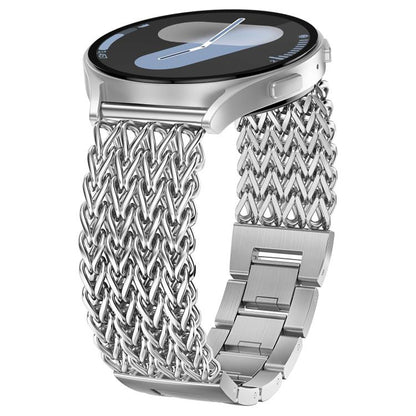 Bracelet de montre xDfind en acier inoxydable tressé à chevrons et tête plate, 22mm