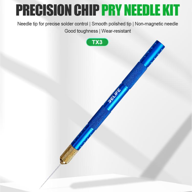 Kit d'aiguilles de précision RELIFE TX3 résistantes à l'usure et non magnétiques pour le démontage de puces