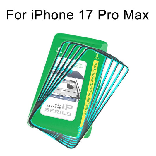 Adhésif de scellement pour couvercle arrière série 2UUL IP (5 pièces/boîte), For iPhone 17 Pro Max, For iPhone 17 Pro, For iPhone 17, For iPhone Air, For iPhone 16 Pro Max, For iPhone 16 Pro, For iPhone 16 Plus, For iPhone 16, For iPhone 15 Pro Max