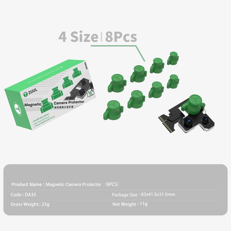 Protection magnétique 8 en 1 pour objectif d'appareil photo 2UUL DA35
