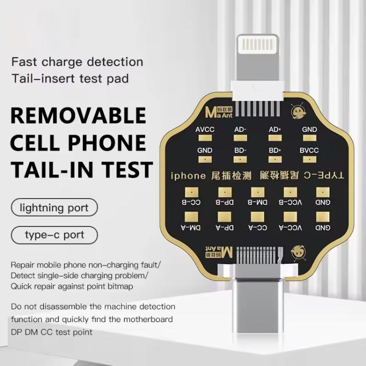 Carte de test de défaut de charge MaAnt pour iPhone/Android (prise jack non amovible), MaAnt Tail Plug Test Board