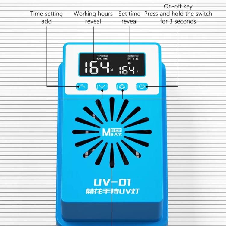 MaAnt UV-01 Lampe UV portable verte à séchage rapide pour huile, MaAnt UV-01