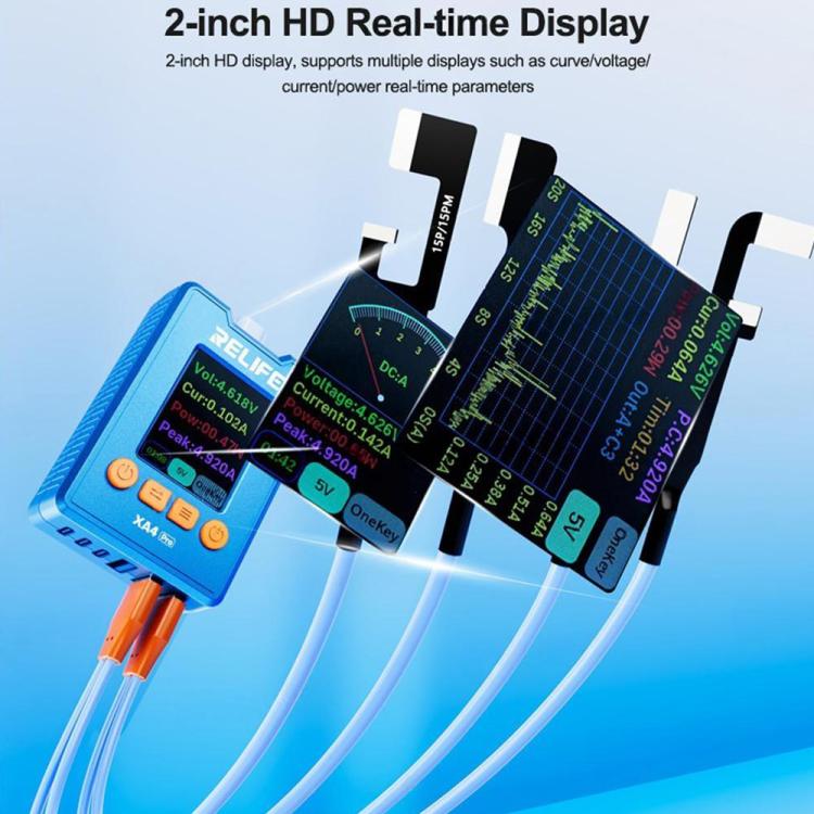 Câble d'alimentation RELIFE XA4 Pro One-Touch HD Display avec double interface USB/Type-C pour iPhone 8-17 Pro Max