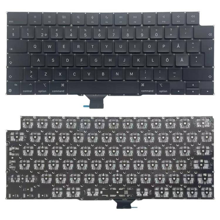 Clavier suédois version UK Big Enter, For MacBook Pro 16.2 A3186, For MacBook Pro 16.2 A3403, For MacBook Pro 14.2 A3401, For MacBook Pro 14.2 A3185
