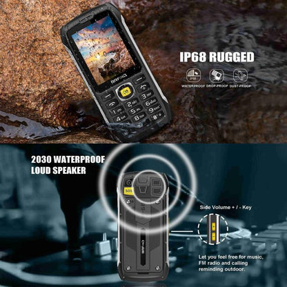 Téléphone robuste HP289 4G IP68, écran 2,8 pouces, batterie 4500 mAh, réseau : 4G, Bluetooth, radio FM, SOS, lampe torche, EU Plug, US Plug, UK Plug, AU Plug